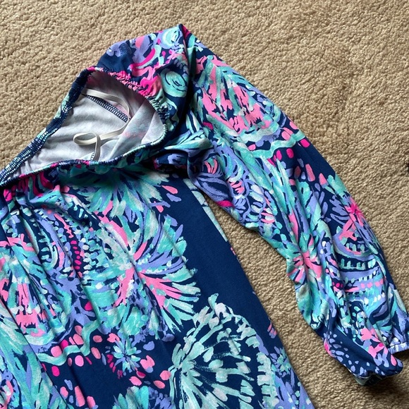 Lilly Pulitzer long sleeve, off the shoulder romper. Size medium. - Picture 3 of 4